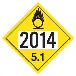 2014 Placard - Division 5.1 Oxidizer