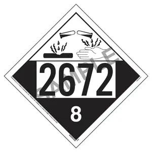 2672 Placard - Class 8 Corrosive