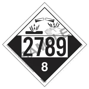 2789 Placard - Class 8 Corrosive