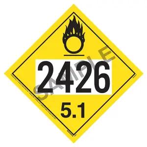 2426 Placard - Division 5.1 Oxidizer