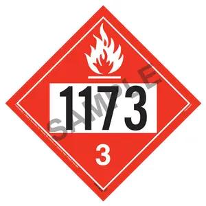 1173 Placard - Class 3 Flammable Liquid