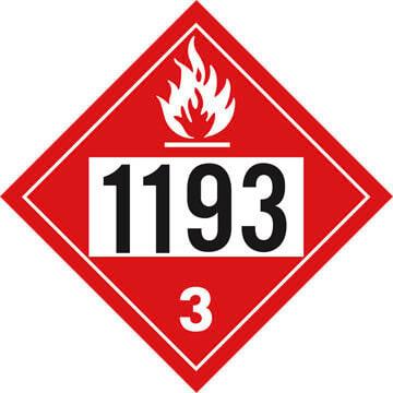 1193 Placard - Class 3 Flammable Liquid