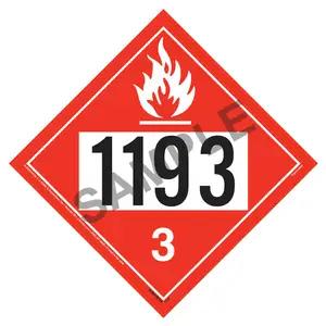 1193 Placard - Class 3 Flammable Liquid
