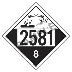 2581 Placard - Class 8 Corrosive