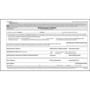 Medical Examination Certificate - Large