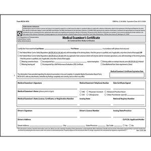 Medical Examination Certificate - Small