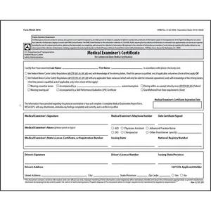 Medical Examination Certificate - Small