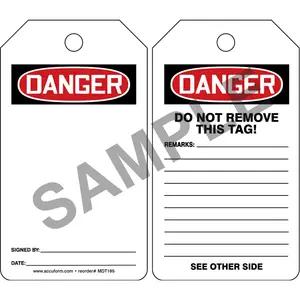 Danger: Blank - OSHA Safety Tag