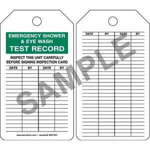 Emergency Shower & Eye Wash - Safety Tag
