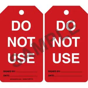 Do Not Use - Safety Tag