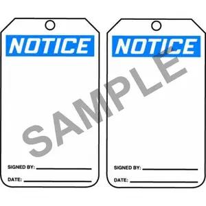 Notice - OSHA Safety Tag
