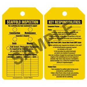 Scaffold Inspection - Safety Tag