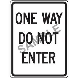 One Way Do Not Enter Sign