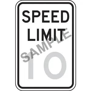 Speed Limit 10 Sign