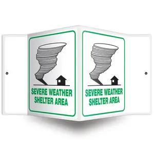 Severe Weather Shelter Sign - 3D Projection