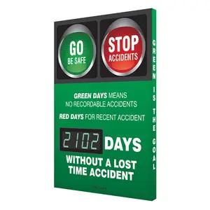Green Days Means No Recordable Accidents - Digi-Day Electronic Scoreboard