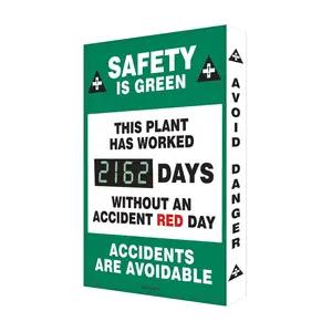 Safety Is Green, This Plant Has Worked - Digi-Day Electronic Scoreboard