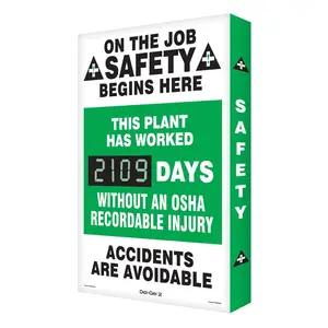 OSHA Recordable Injury - Digi-Day Electronic Scoreboard