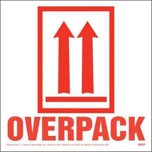 This End Up - Orientation Arrows/Overpack Package Marking - Paper, Red Ink, Roll of 500