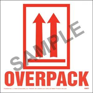 This End Up - Orientation Arrows/Overpack Package Marking - Paper, Red Ink, Roll of 500