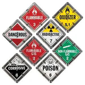 Aluminum Flip Placard - 8 Legend, Worded, White or Unpainted Back Plate