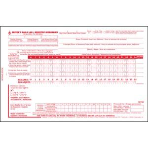 Quebec Driver's Daily Log Book, Bilingual, 2-Ply, w/Carbon, No Recap - Stock