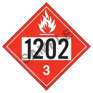 1202 Placard - Class 3 Flammable Liquid