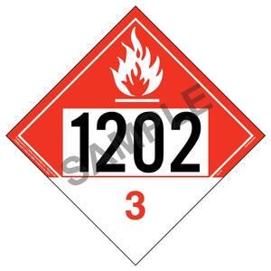 1202 Placard - Class 3 Combustible Liquid