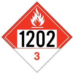 1202 Placard - Class 3 Combustible Liquid