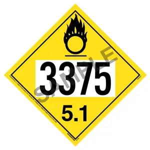 3375 Placard - Division 5.1 Oxidizer