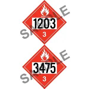 1203/3475 Placard - Class 3 Flammable Liquid