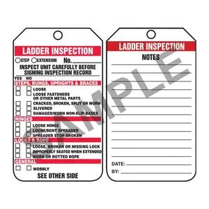 Ladder Inspection Checklist - Safety Tag