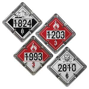 Numer-All™ Flip Placard - 4 Legend, Unpainted Plates