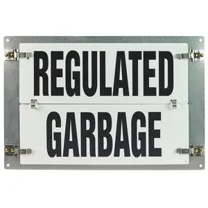 Flip-File Sign, Regulated Garbage, Medium, 1-Legend