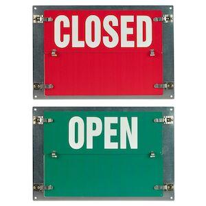 Flip-File Sign, Closed/Open, 2-Legend