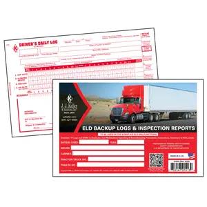 ELD Backup Log Book with Detailed DVIR, 2-Ply, with Recap - Personalized