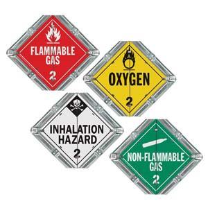 Basic Flip Placard - 4 Legend, Worded, Galvanized Steel Back Plate, 2 Clipped Corners