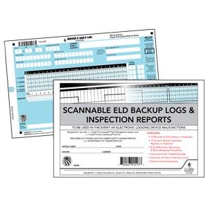 Scannable ELD Backup Log Book with Detailed DVIR, 2-Ply, with Recap - Personalized