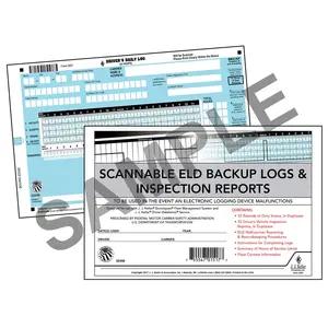 Scannable ELD Backup Log Book with Detailed DVIR, 2-Ply, with Recap - Personalized