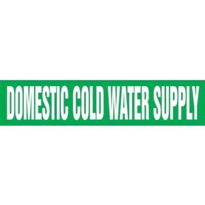 Domestic Cold Water Supply Pipe Marker - ASME/ANSI
