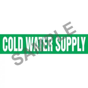 Cold Water Supply Pipe Marker - ASME/ANSI