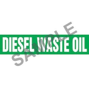 Diesel Waste Oil Pipe Marker - ASME/ANSI