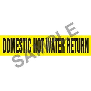 Domestic Hot Water Return Pipe Marker - ASME/ANSI