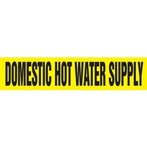 Domestic Hot Water Supply Pipe Marker - ASME/ANSI