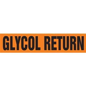 Glycol Return Pipe Marker - ASME/ANSI
