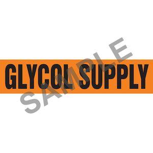Glycol Supply Pipe Marker - ASME/ANSI