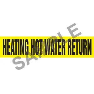 Heating Hot Water Return Pipe Marker - ASME/ANSI