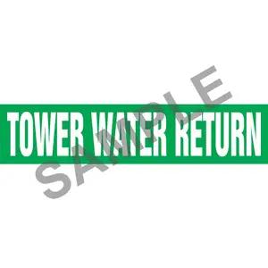 Tower Water Return Pipe Marker - ASME/ANSI