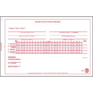Driver's Duty Status Record Book, 2-Ply, w/Carbon - Stock
