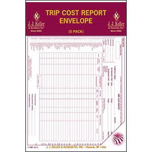 Trip Cost Report Envelope 5-Pack - Retail Packaging